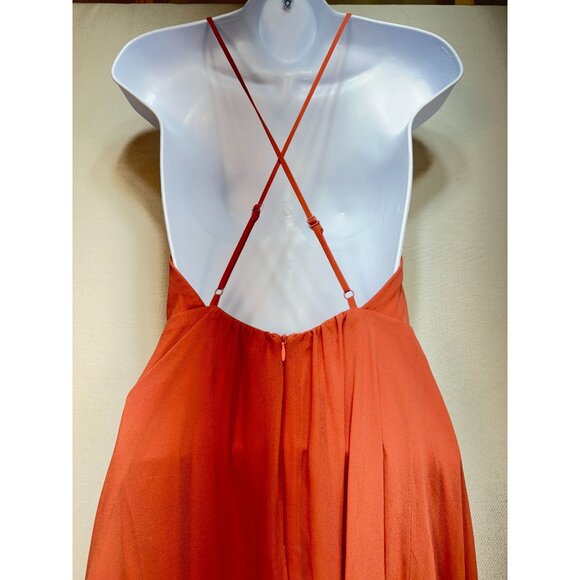 Lulus Women's Maxi Dress Sleeveless Party Size Small Coral Spaghetti Straps - Picture 8 of 8